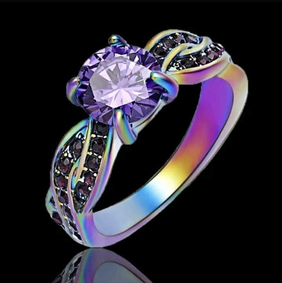 New Amethyst Rainbow Hematite Ring. - Picture 1 of 10